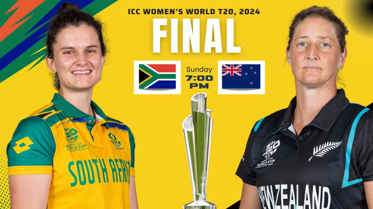 South Africa vs New Zealand LIVE Score, Women’s T20 World Cup Final Updates: Mlaba removes Kerr; NZ-W: 142/5 (19)